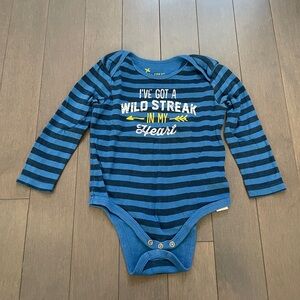 Blue Striped Kids Bodysuit Onesie